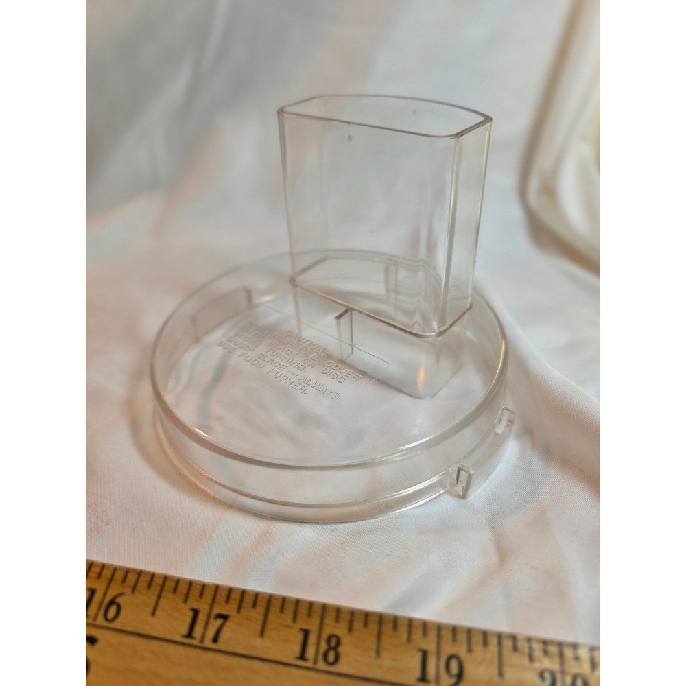 Kenmore Short Order Food Processor Replacement Lid Clear Plastic Feed Tube Cover